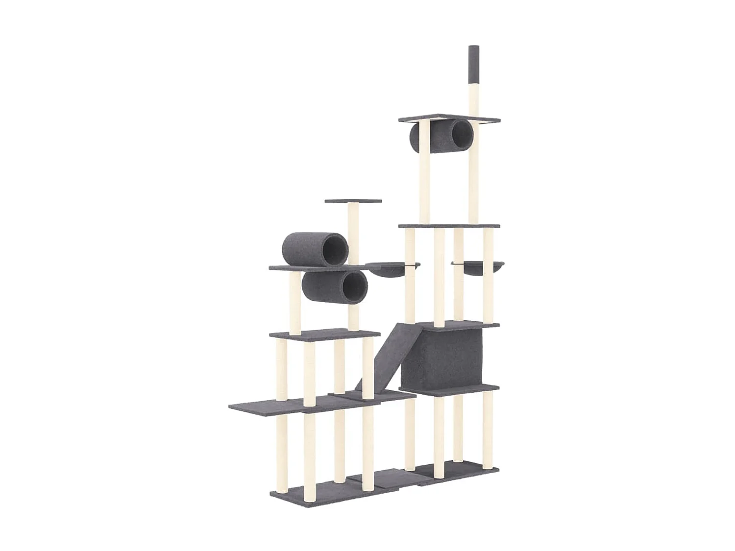 Arbre à chat avec griffoirs en sisal Gris foncé 279 cm OFR75812 BonneVie Meuble