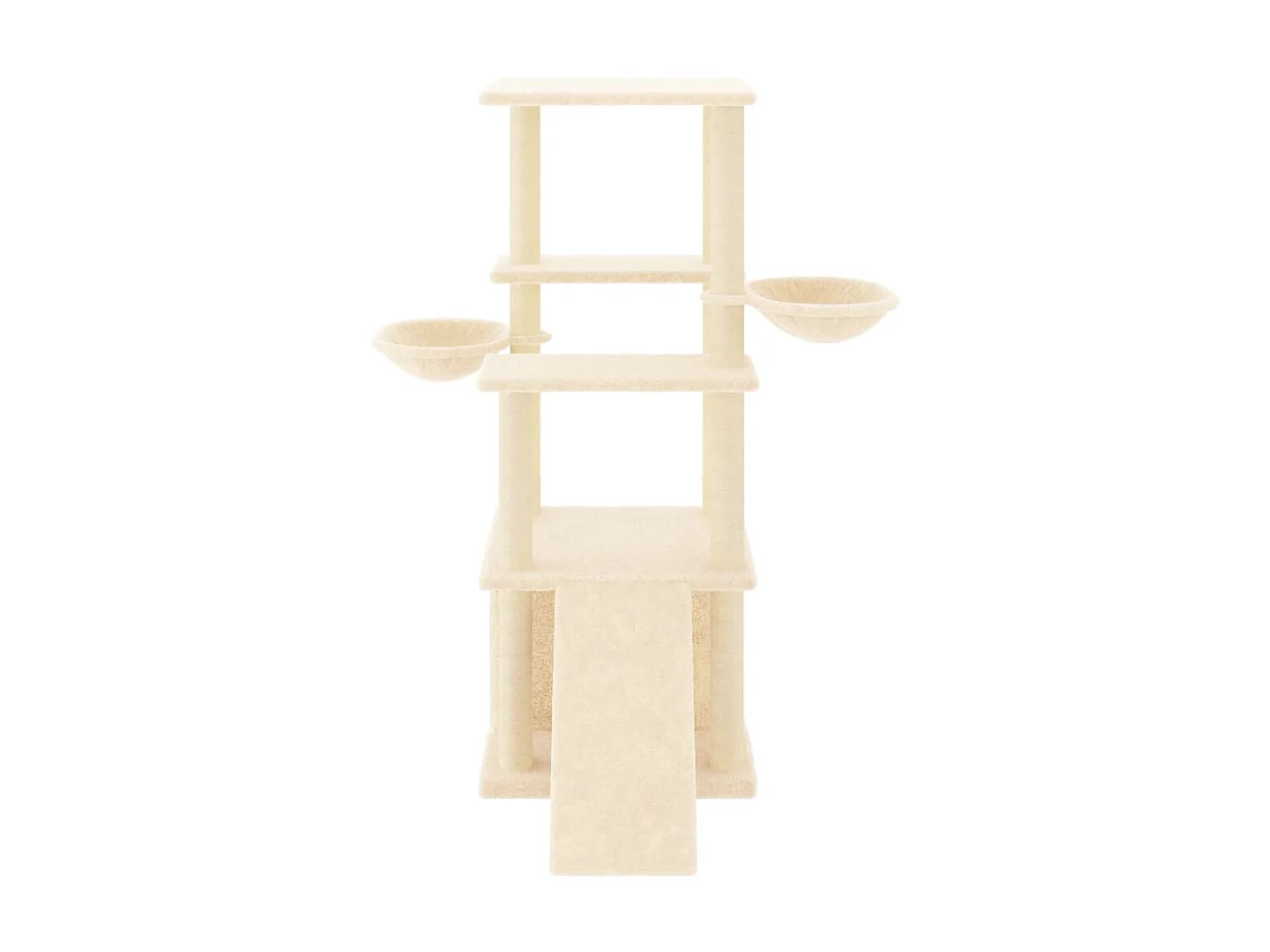 Arbre à chat avec griffoirs en sisal crème 133 cm OFR58192 BonneVie Meuble