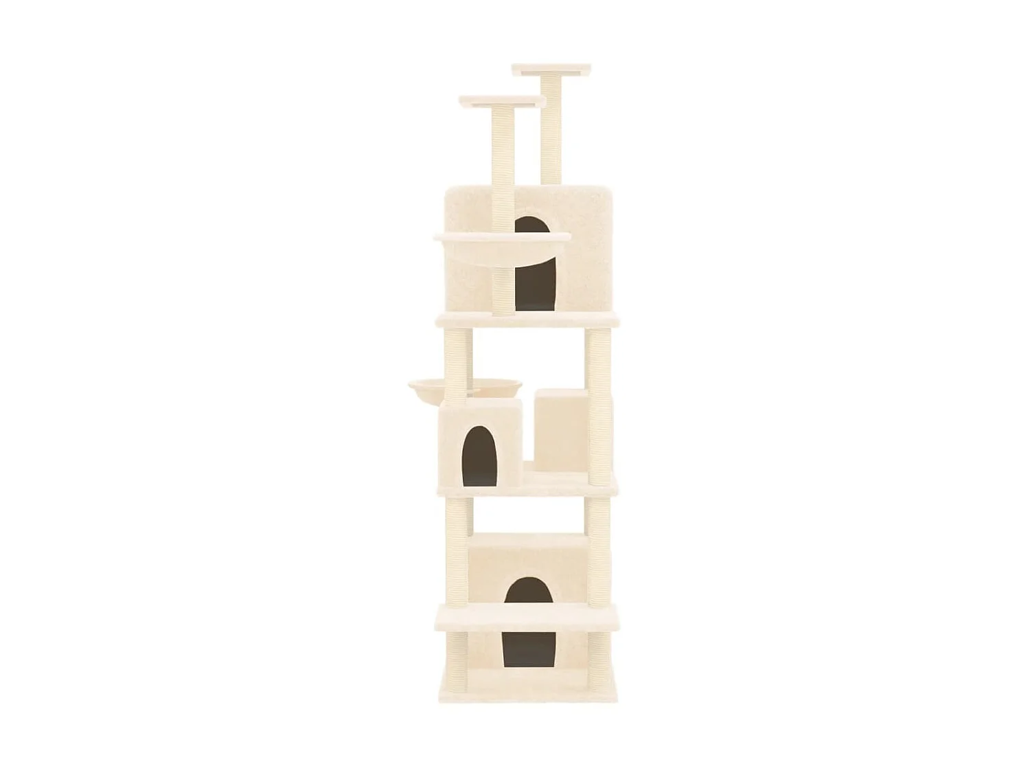 Arbre à chat avec griffoirs en sisal Crème 180 cm OFR27716 BonneVie Meuble