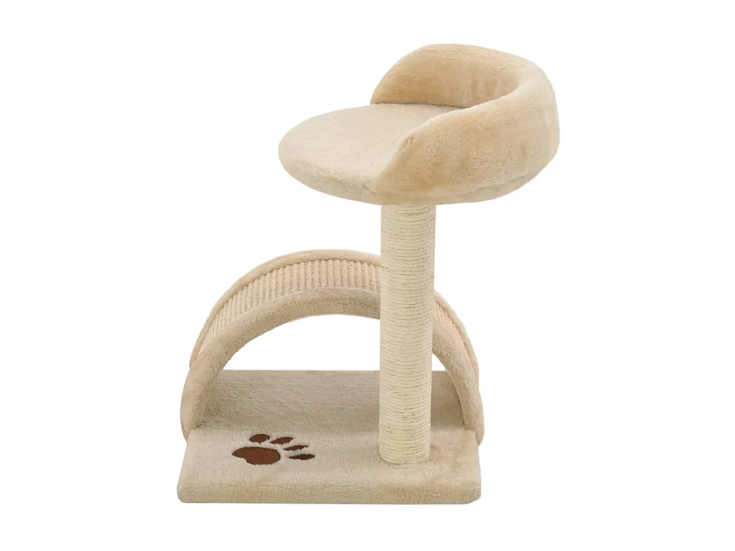 Arbre à chat avec griffoir en sisal 40 cm Beige et Marron OFR92584 BonneVie Meuble