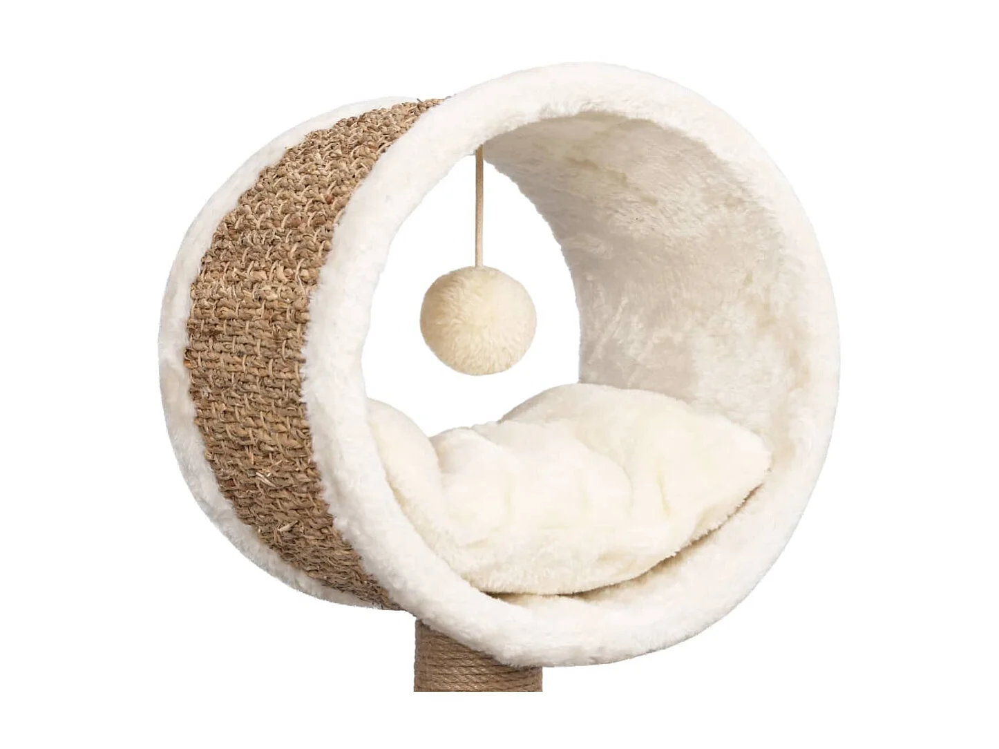 Arbre à chat et tunnel supérieur et jouet 56 cm Herbiers marins OFR90986 BonneVie Meuble