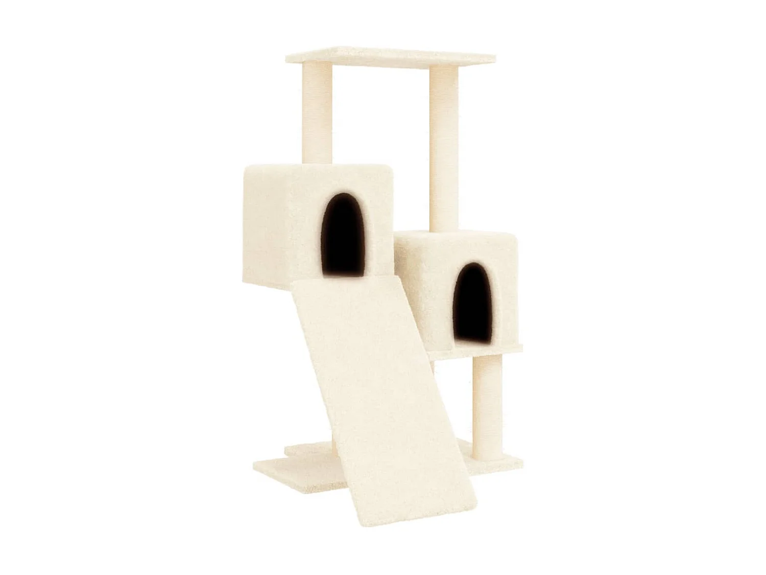 Arbre à chat avec griffoirs en sisal Crème 82 cm OFR22301 BonneVie Meuble