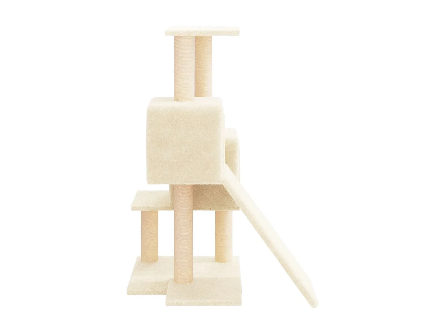 Arbre à chat avec griffoirs en sisal Crème 82 cm OFR22301 BonneVie Meuble