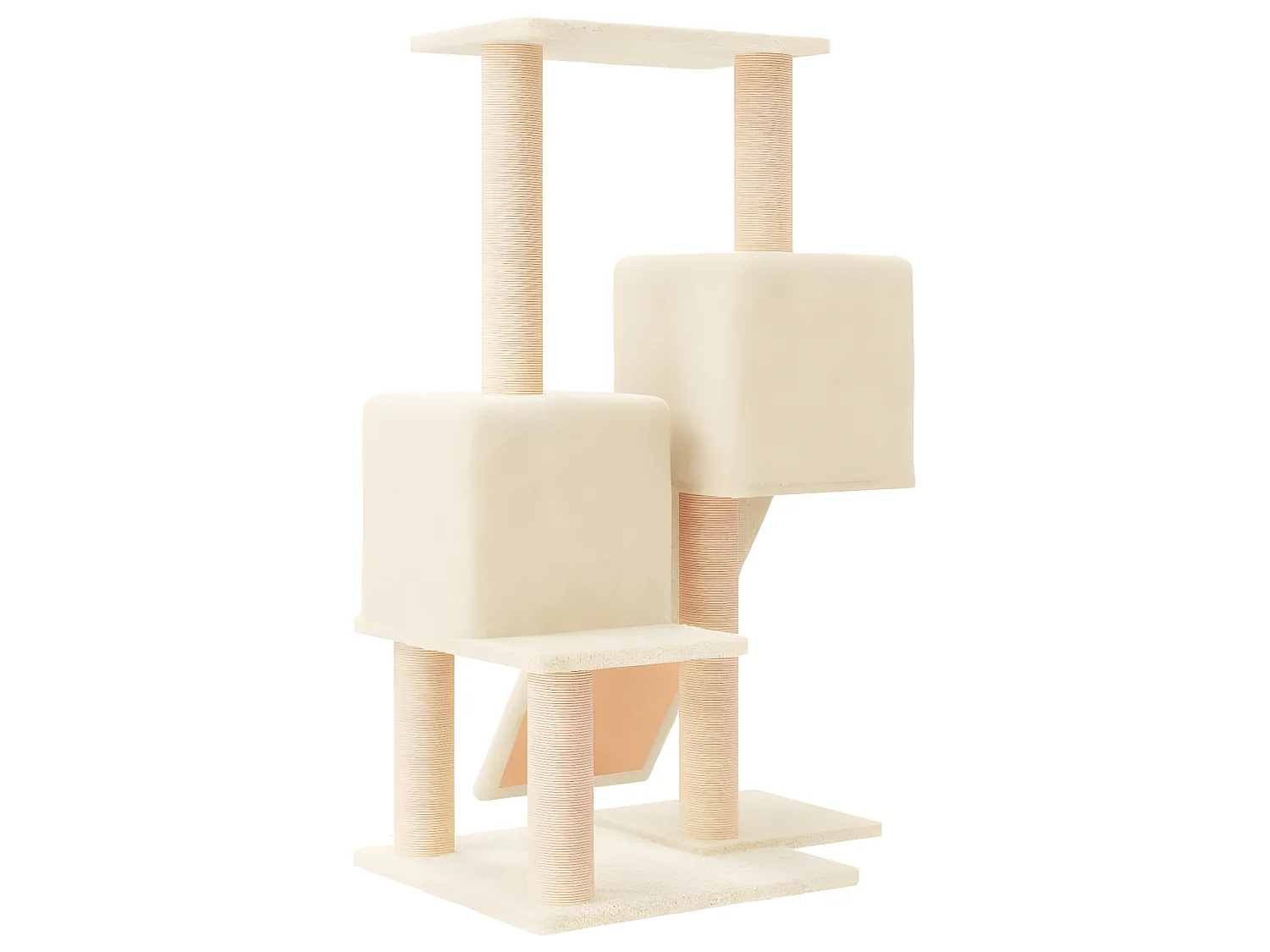 Arbre à chat avec griffoirs en sisal Crème 82 cm OFR22301 BonneVie Meuble
