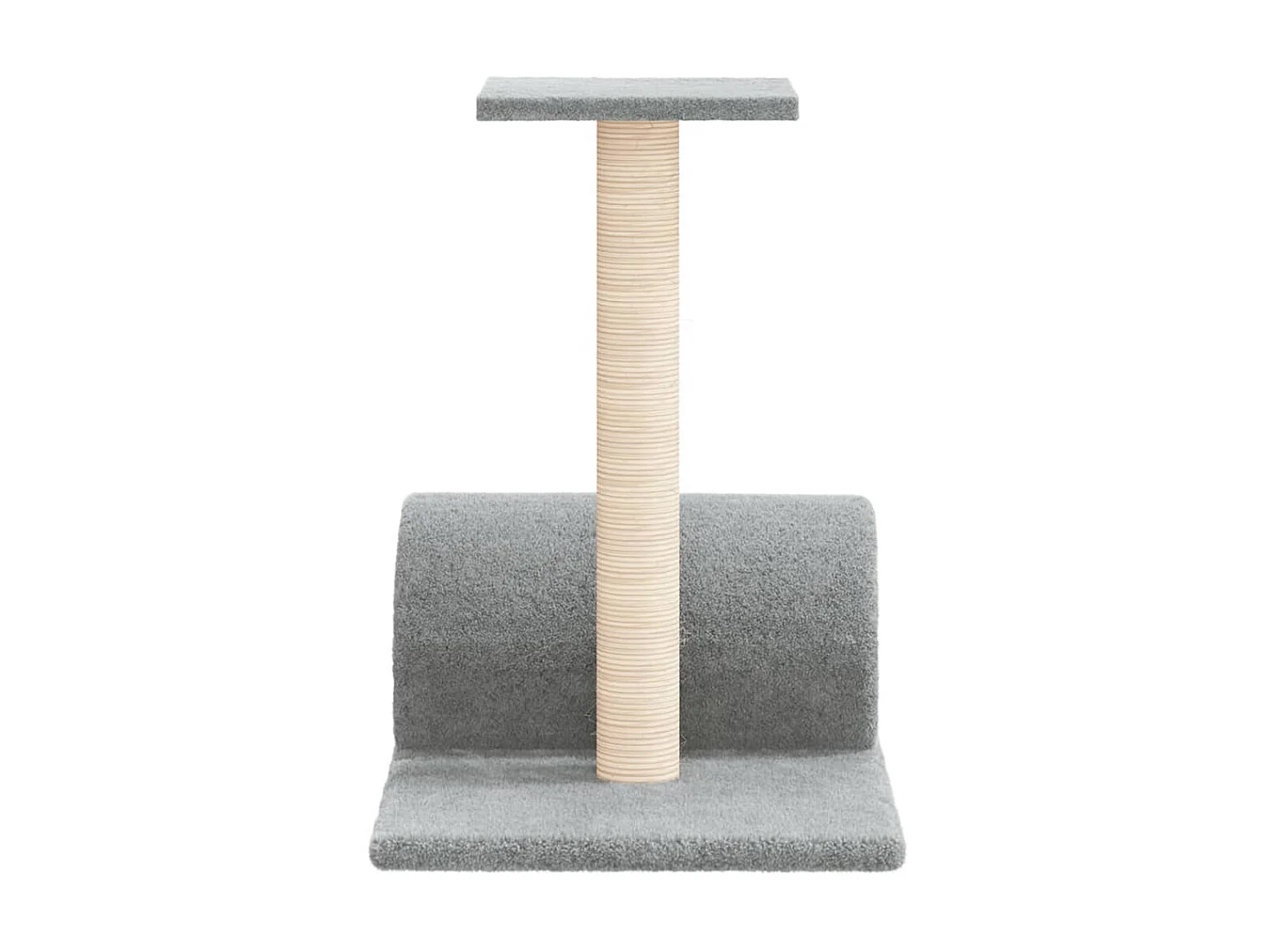 Arbre à chat avec tunnel Gris clair 60x34,5x50 cm OFR68076 BonneVie Meuble