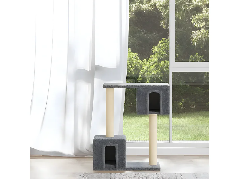 Arbre à chat avec griffoirs en sisal Gris clair 60 cm OFR48552 BonneVie Meuble