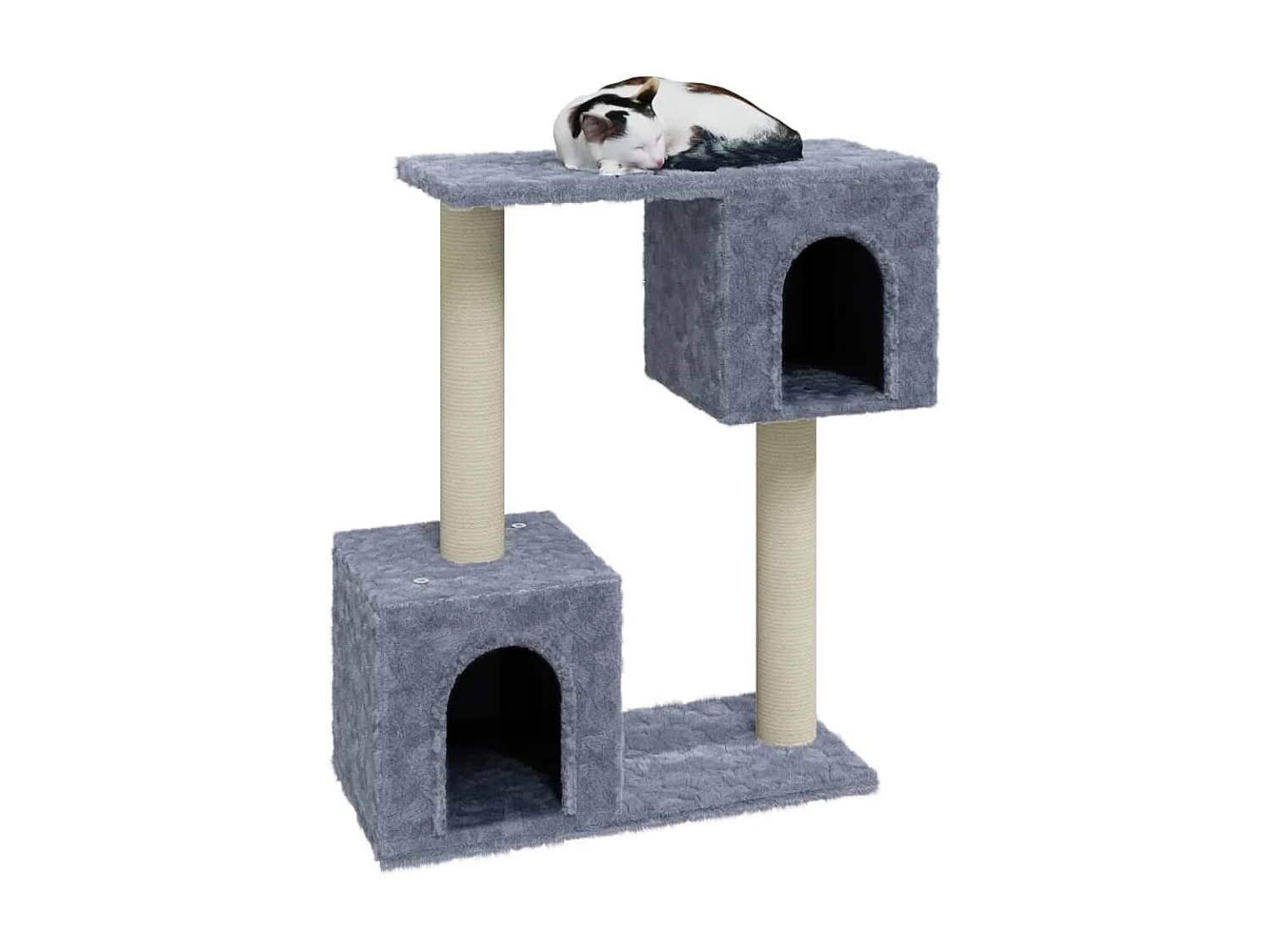 Árvore p/ gatos c/ postes arranhadores sisal 60 cm cinza-claro PT119510