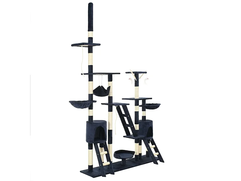 Árvore para gatos c/ postes arranhadores sisal 230-250 cm azul PT667985