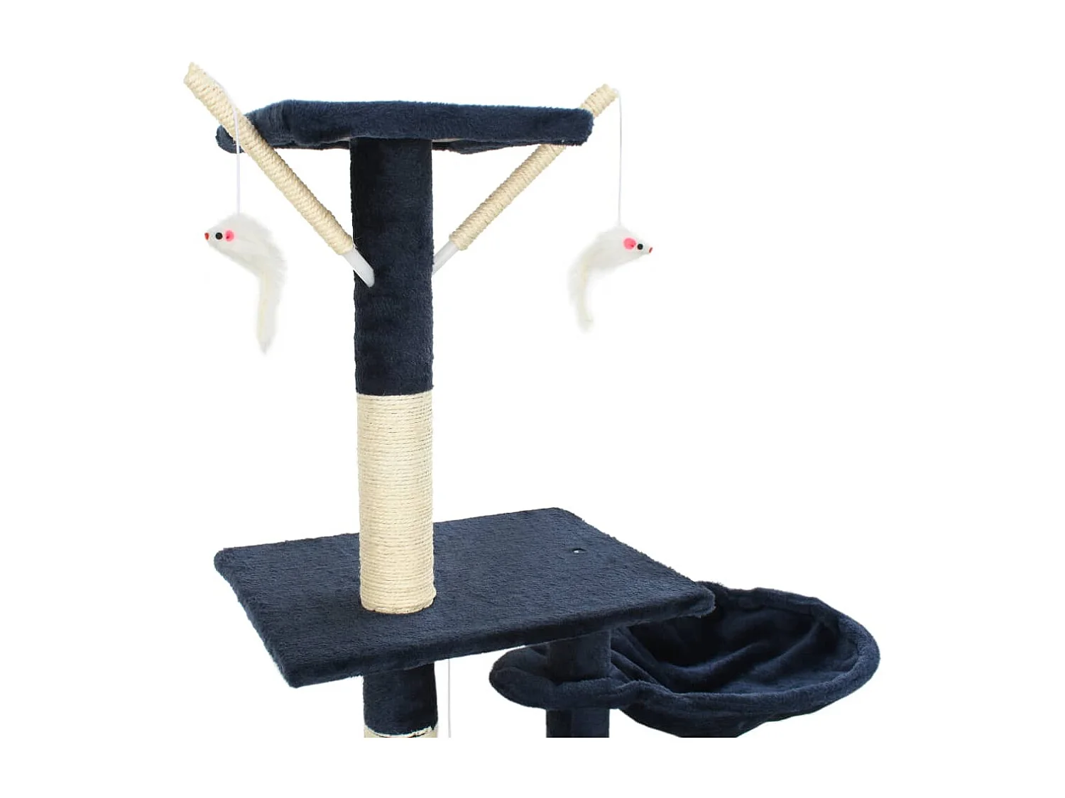 Árvore para gatos c/ postes arranhadores sisal 230-250 cm azul PT667985