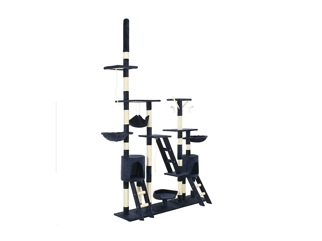 Arbre à chat avec griffoirs en sisal 230-250 cm Bleu OFR81020 BonneVie Meuble