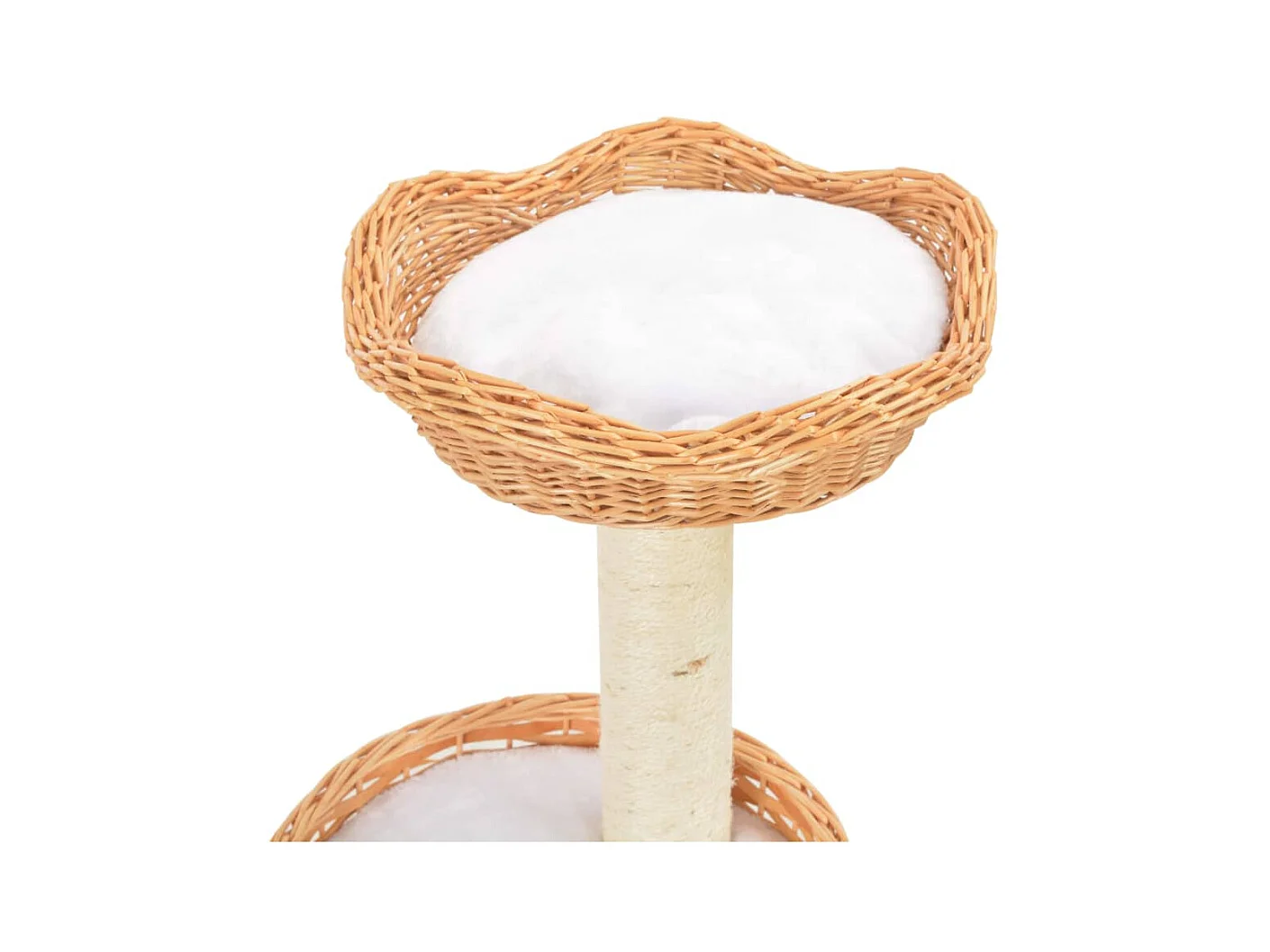 Rascador para gatos con poste de sisal madera natural de sauce ES451498