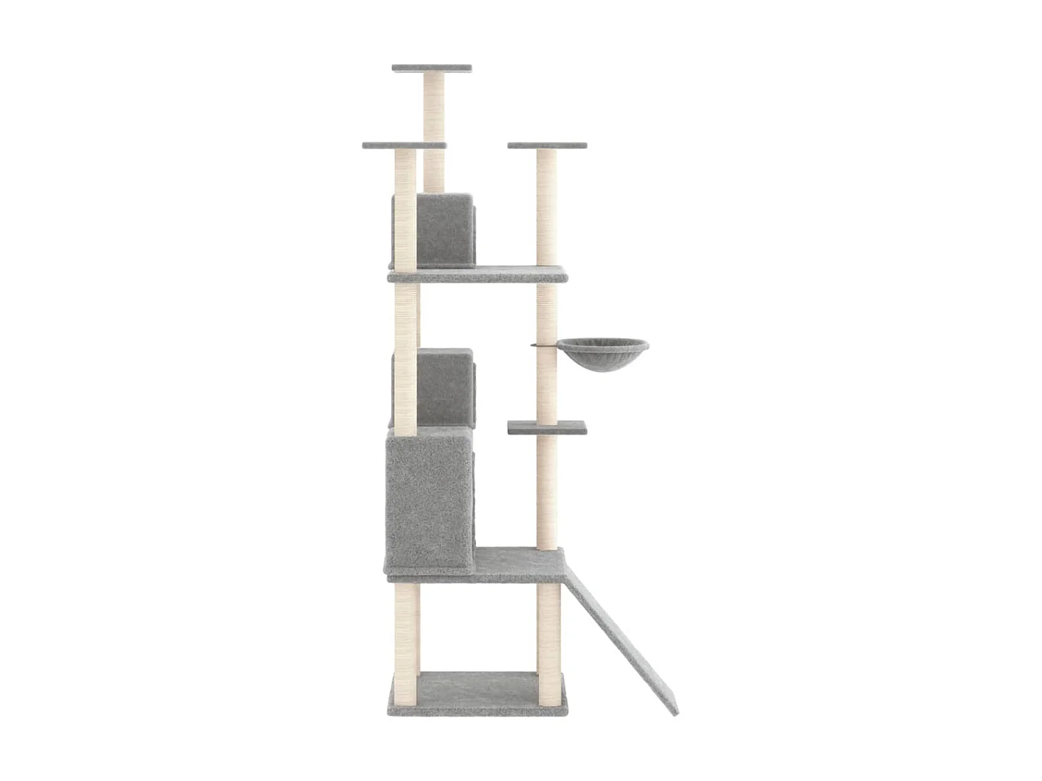 Arbre à chat avec griffoirs en sisal Gris clair 175 cm OFR85228 BonneVie Meuble