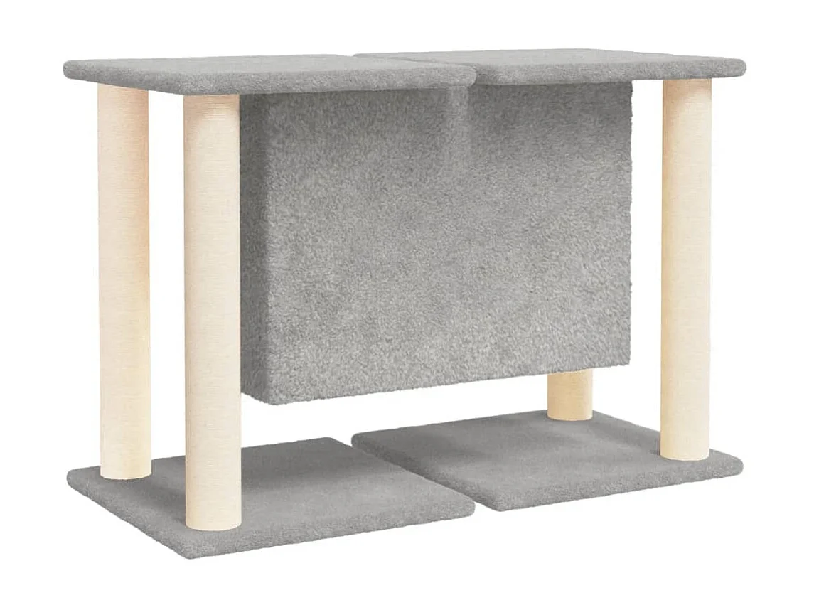 Arbre à chat avec griffoirs en sisal Gris clair 50 cm OFR18444 BonneVie Meuble