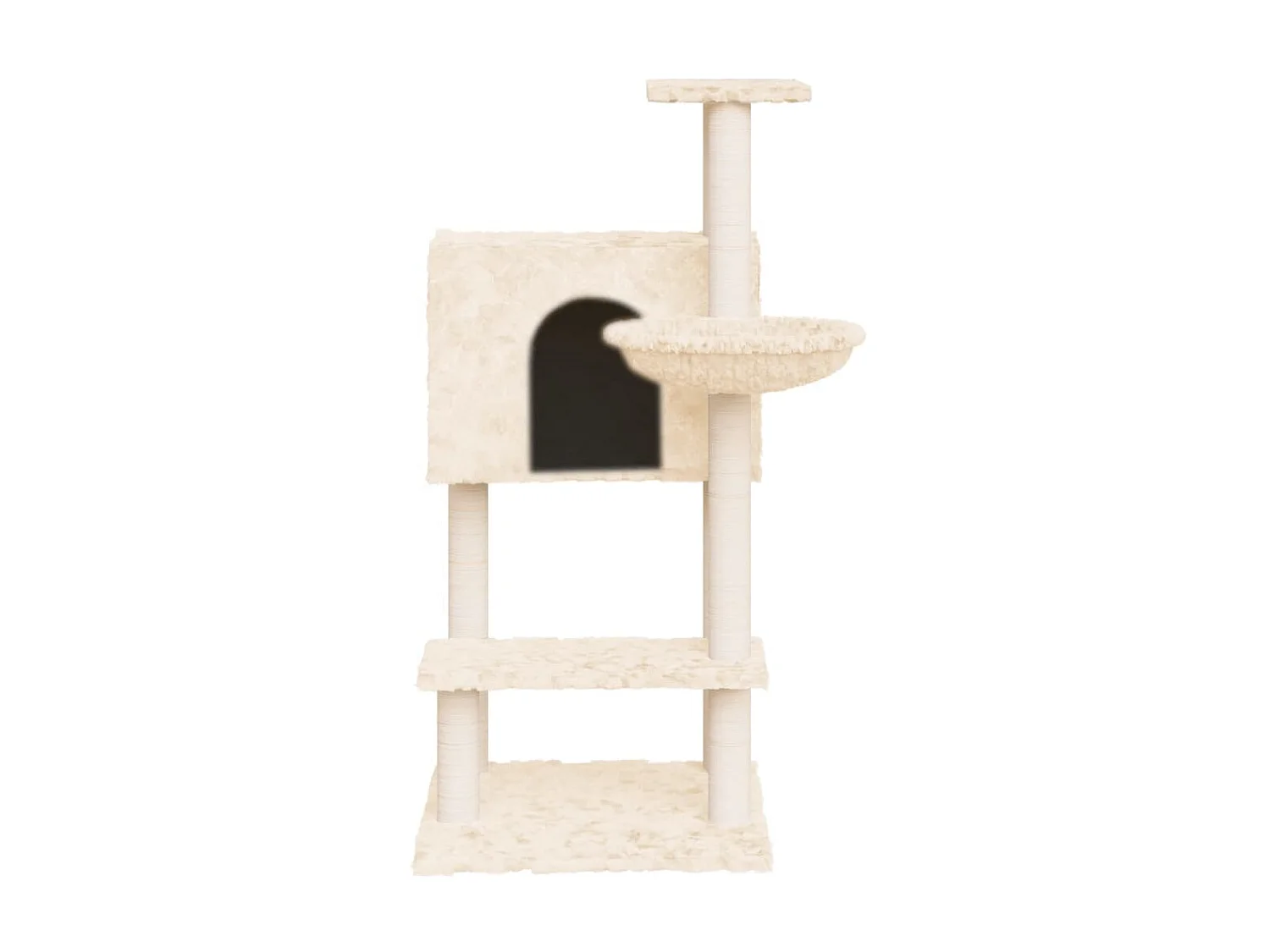 Arbre à chat avec griffoirs en sisal Crème 108,5 cm OFR63595 BonneVie Meuble