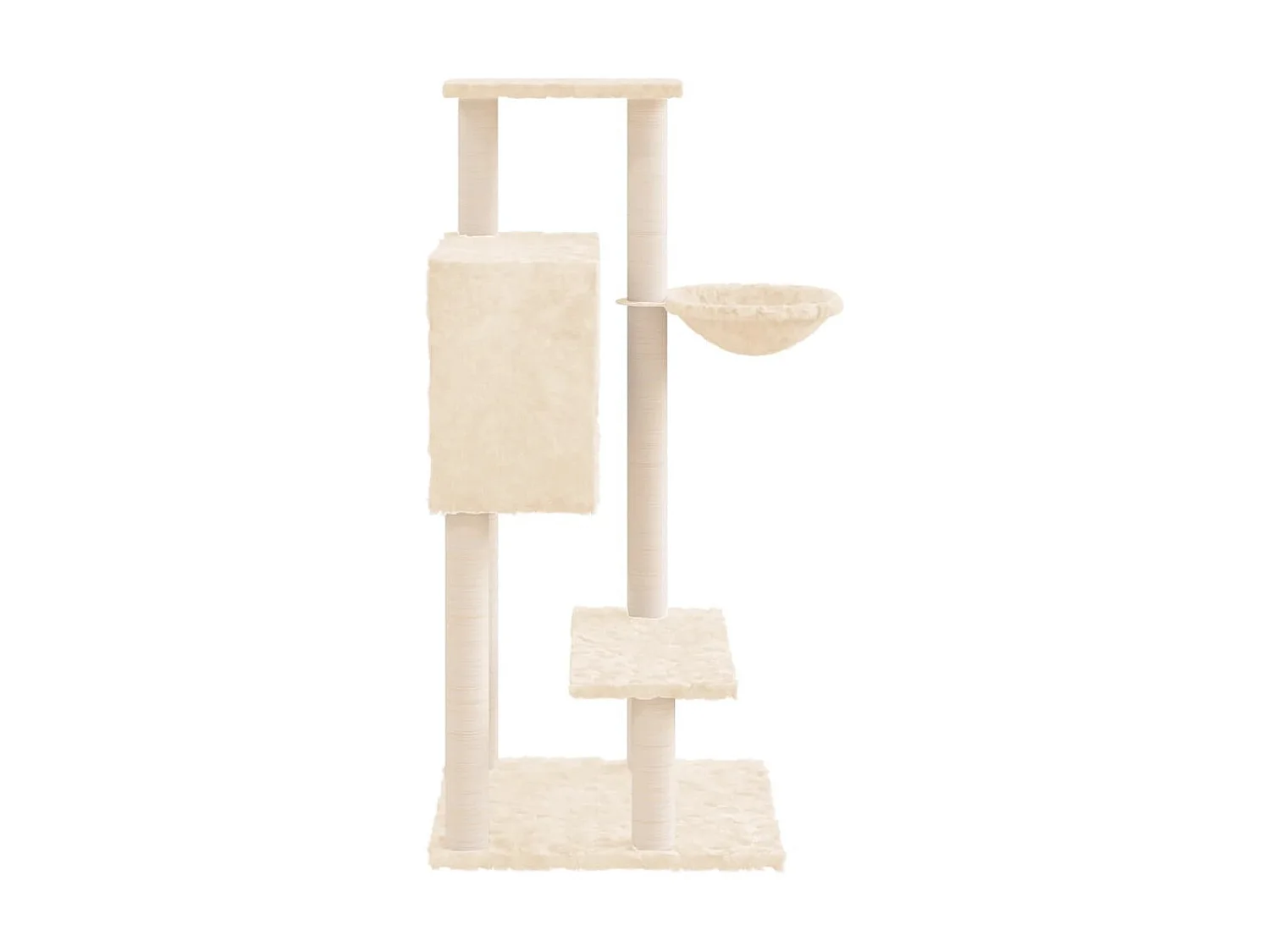 Arbre à chat avec griffoirs en sisal Crème 108,5 cm OFR63595 BonneVie Meuble