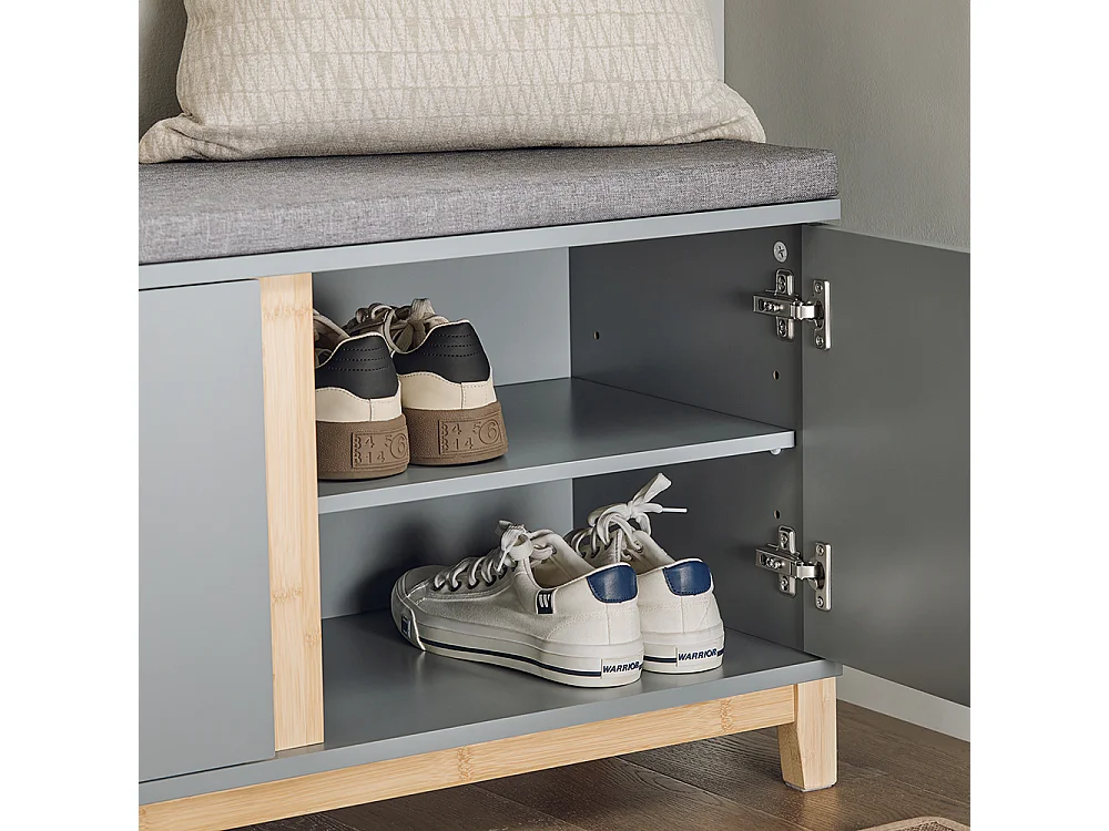 Ławka na buty z siedziskiem i 2 drzwi FSR117-HG