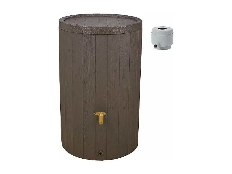 Kit récupérateur d'eau "Madera" - 220 L - Brun