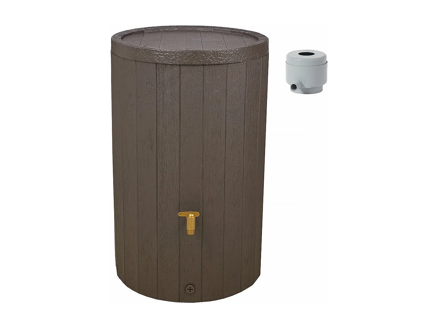 Kit récupérateur d'eau "Madera" - 220 L - Brun