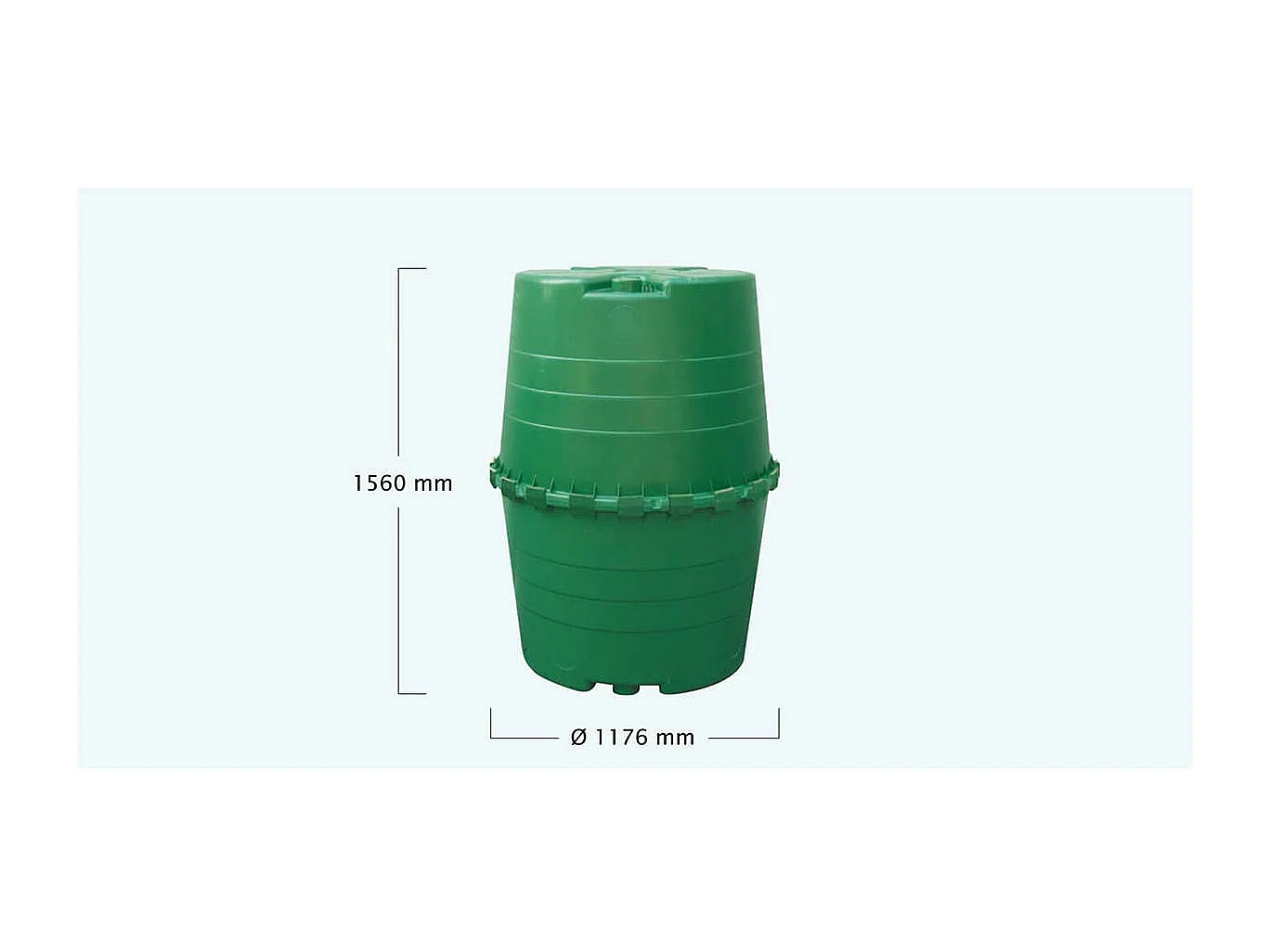 Récupérateur d'eau de pluie TOP TANK 1300 L - Vert - Garantia