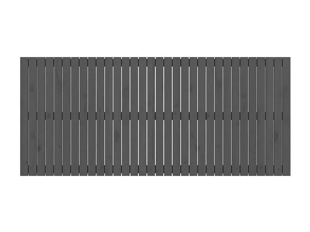 Tête de lit murale Gris 204x3x90 cm Bois massif de pin POI32282 BonneVie Meuble
