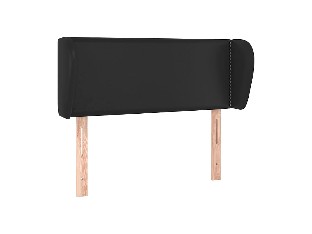 Testiera | Testata del letto ad Orecchio Nera 83 x 23 x 78/88 cm in Similpelle