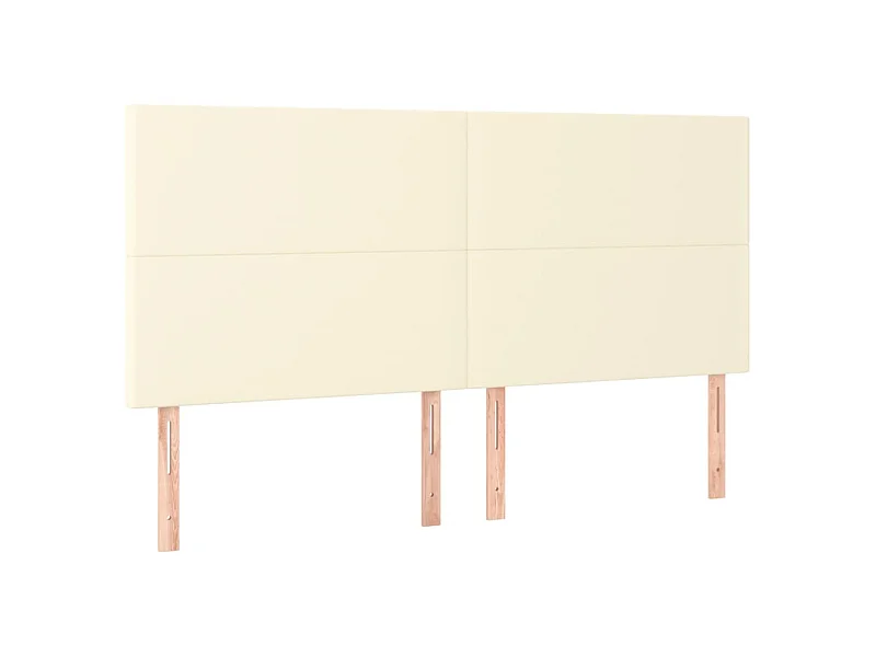 Têtes de lit 4 pcs Crème 90x5x78/88 cm Similicuir POI93360 BonneVie Meuble