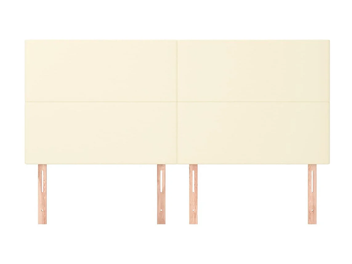 Têtes de lit 4 pcs Crème 90x5x78/88 cm Similicuir POI93360 BonneVie Meuble