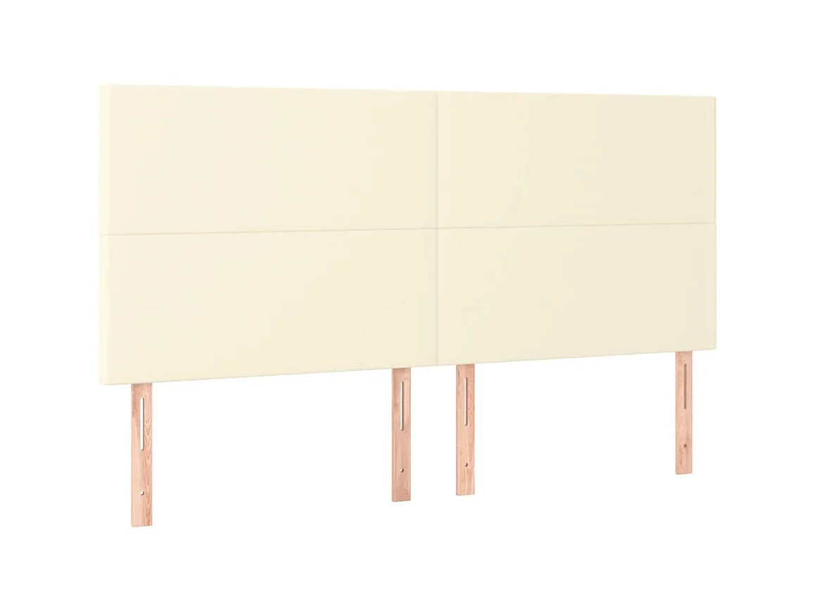 Testiere | Testate del letto 4 pz Crema 90x5x78/88 cm in Similpelle