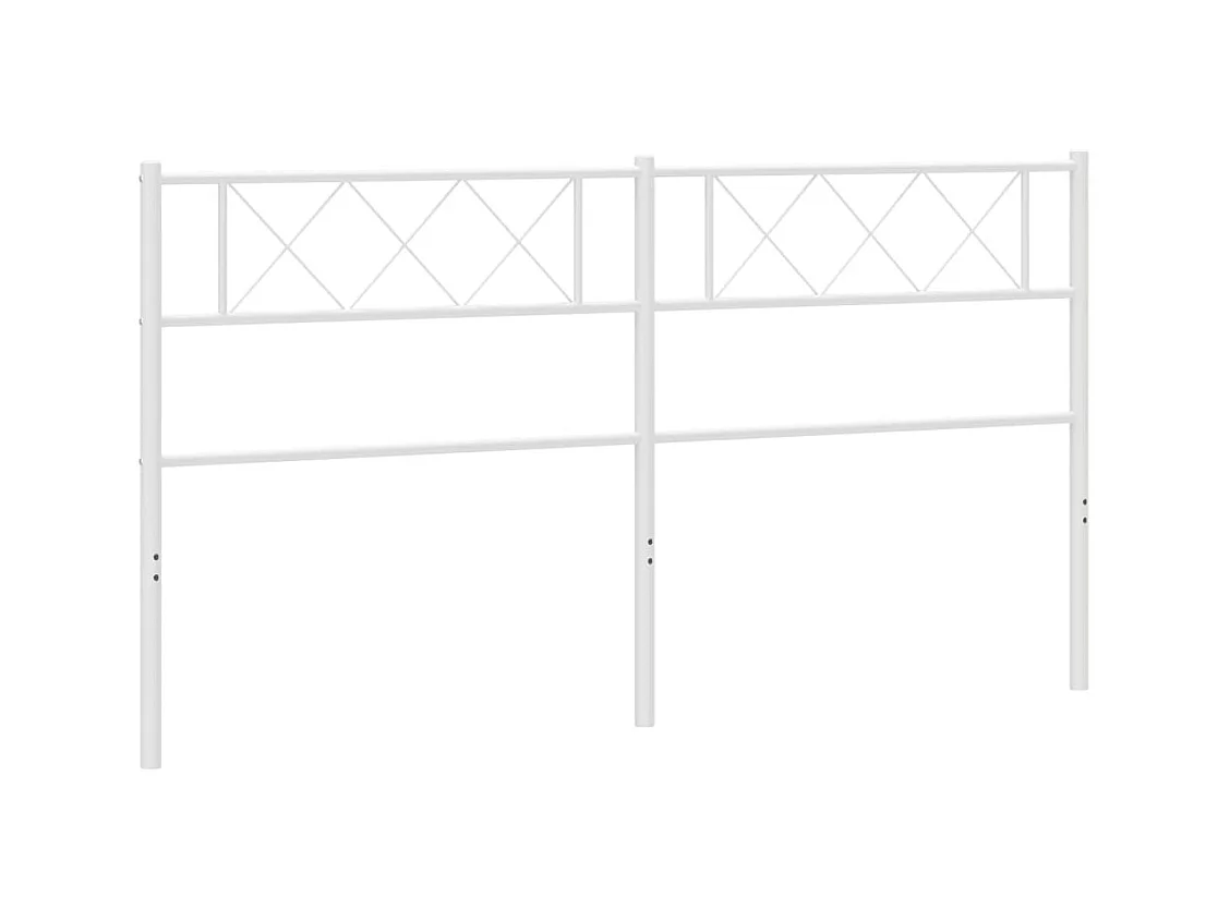 Tête de lit métal blanc 200 cm POI42062 BonneVie Meuble