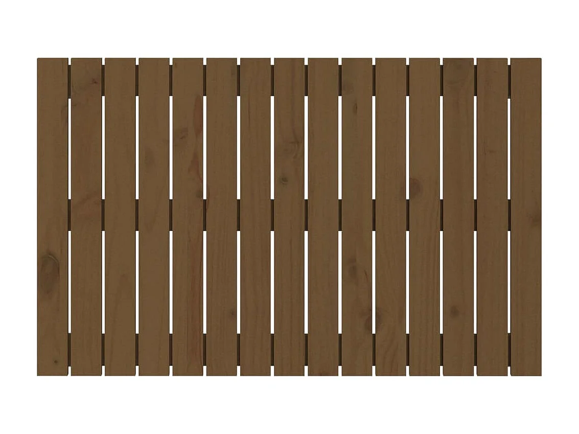 Tête de lit murale Marron miel 95,5x3x60 cm Bois massif de pin POI53443 BonneVie Meuble