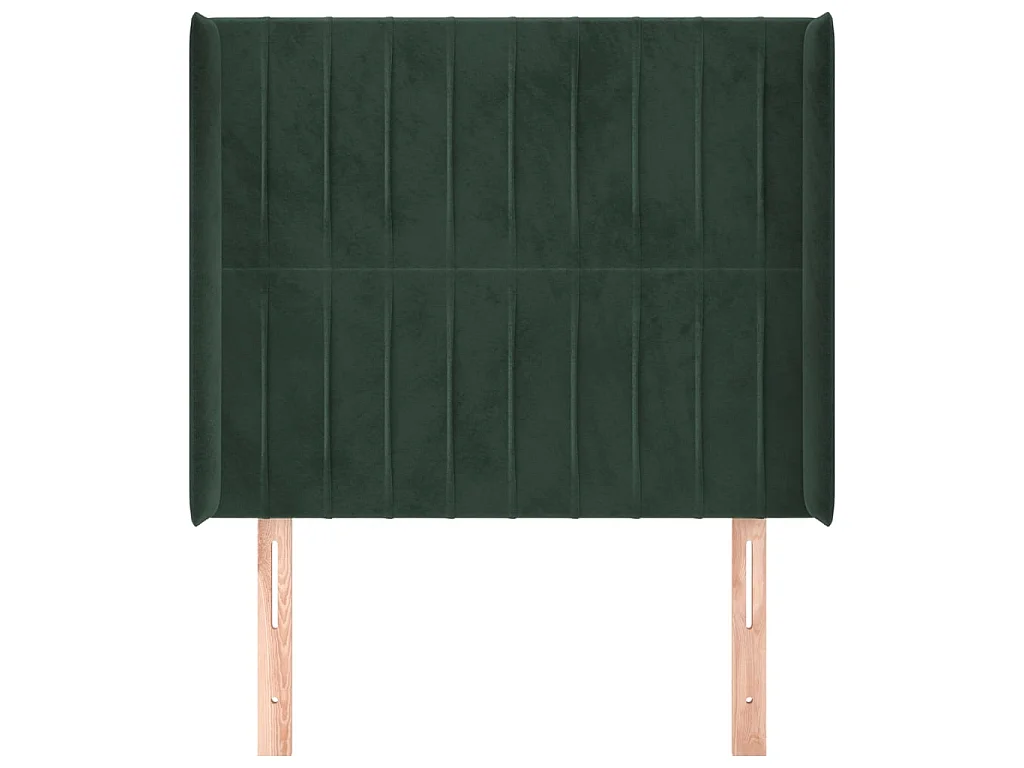 Kopfteil,Bettkopfteil mit Ohren Dunkelgrün 83x16x118/128 cm Samt -gkd273015