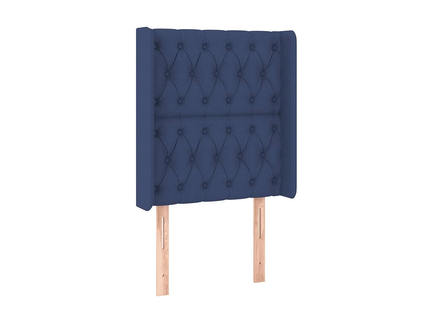 Cabecero con LED de tela azul 83x16x118/128 cm ES32318