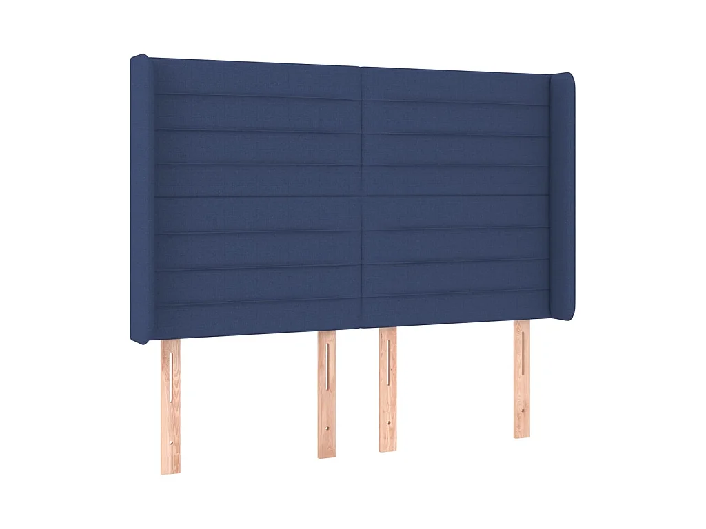 Testiera | Testata del letto ad Orecchio Blu 147x16x118/128 cm in Tessuto
