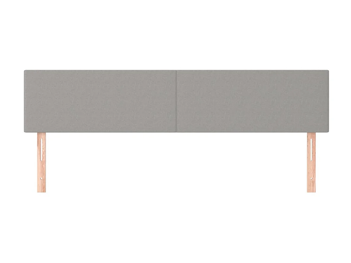 2 Pz Testiere Grigio Chiaro 100x5x78/88 cm in Tessuto CFW572966