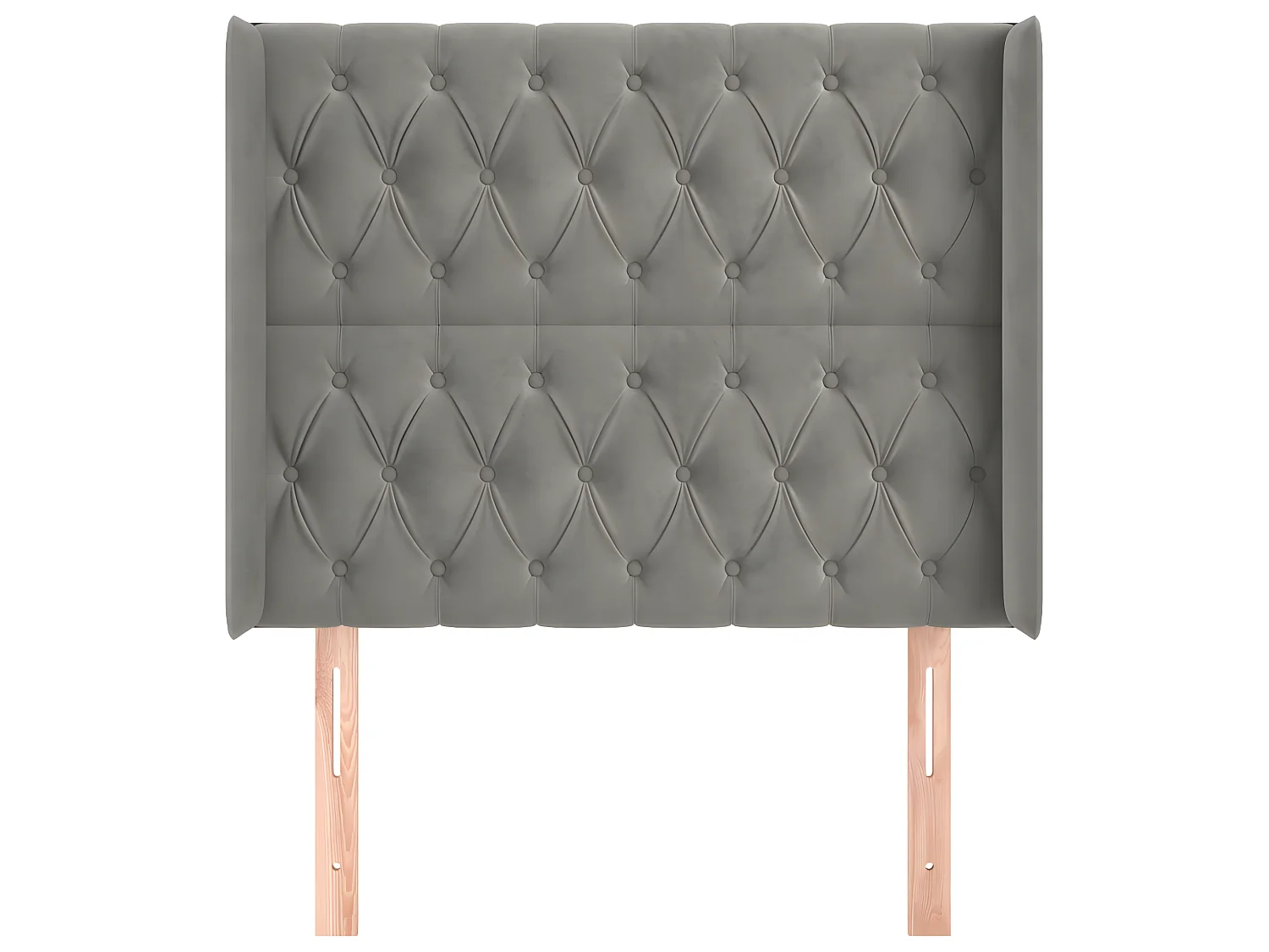 Tête de lit avec oreilles Gris clair 93x16x118,128 cm Velours LKC70681 BonneVie Meuble