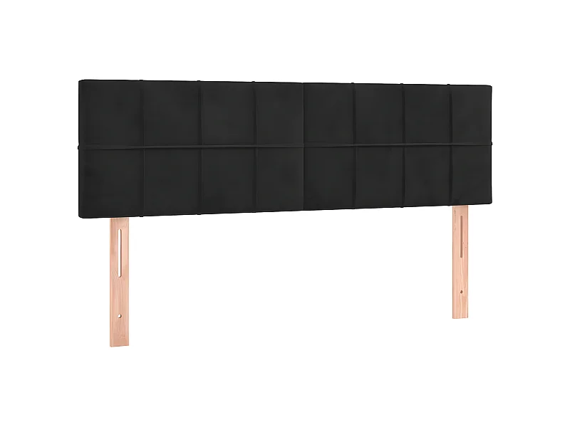 Têtes de lit 2 pcs Noir 72x5x78/88 cm Velours POI14104 BonneVie Meuble