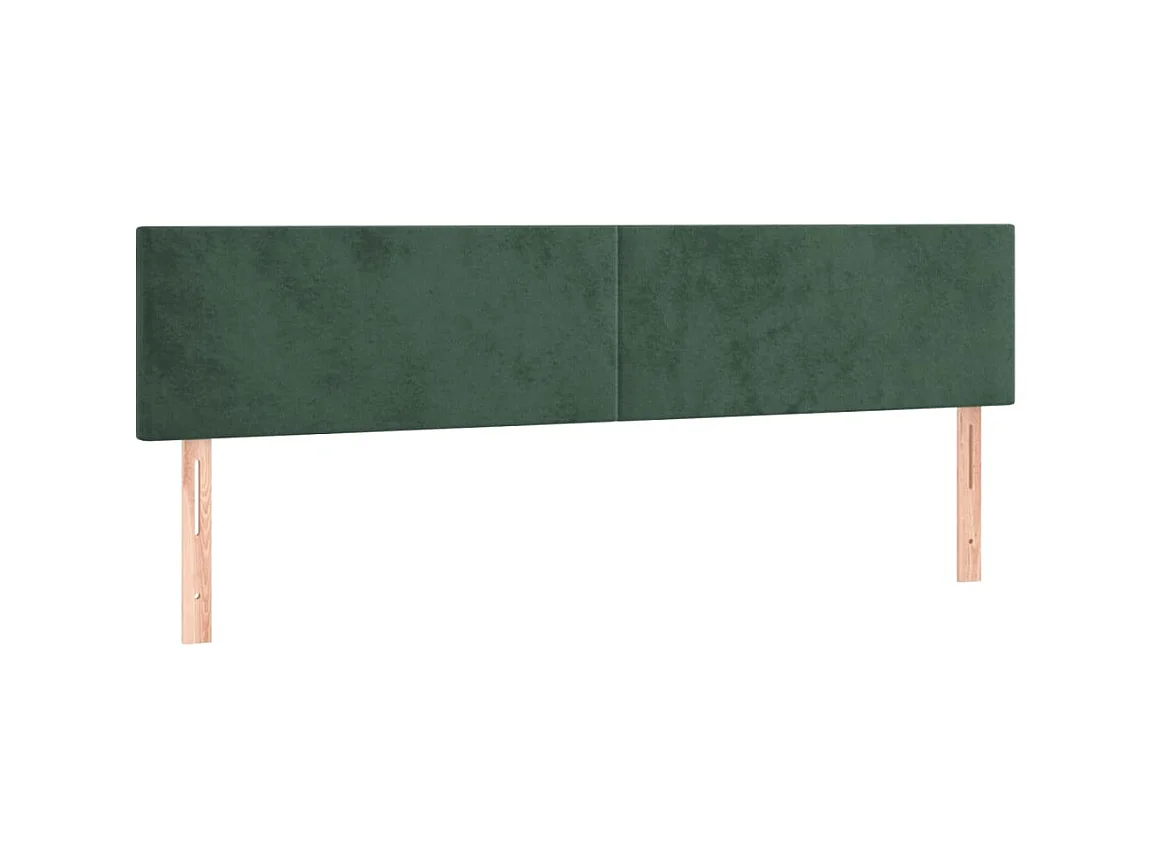 Têtes de lit 2 pcs Vert foncé 80x5x78/88 cm Velours POI55649 BonneVie Meuble