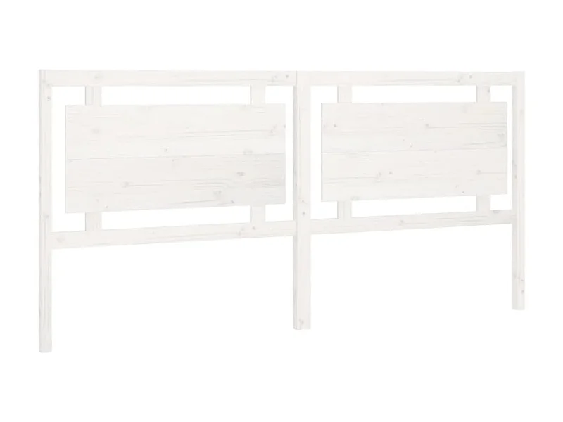 Tête de lit Blanc 205,5x4x100 cm Bois massif de pin POI72776 BonneVie Meuble