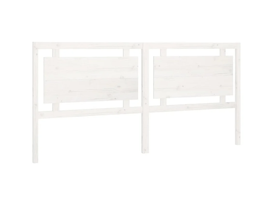Tête de lit Blanc 205,5x4x100 cm Bois massif de pin POI72776 BonneVie Meuble
