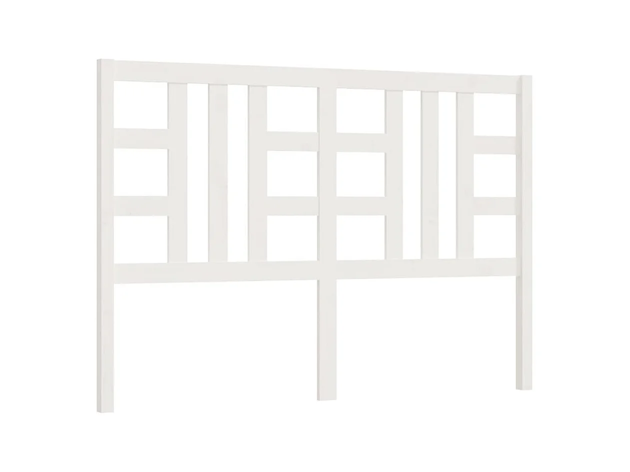 Tête de lit Blanc 126x4x100 cm Bois massif de pin POI87639 BonneVie Meuble