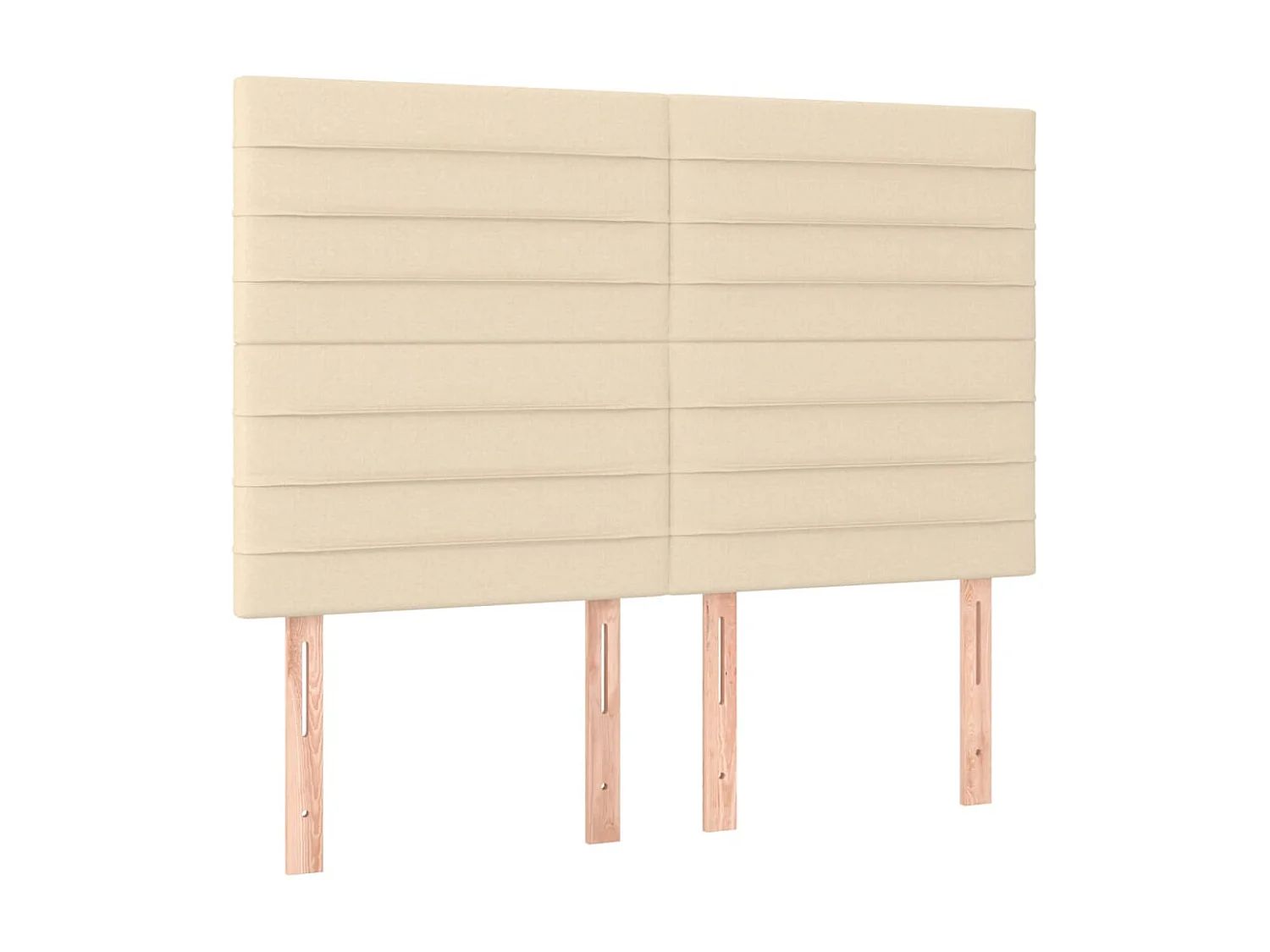 Têtes de lit 4 pcs Crème 72x5x78/88 cm Tissu POI12450 BonneVie Meuble