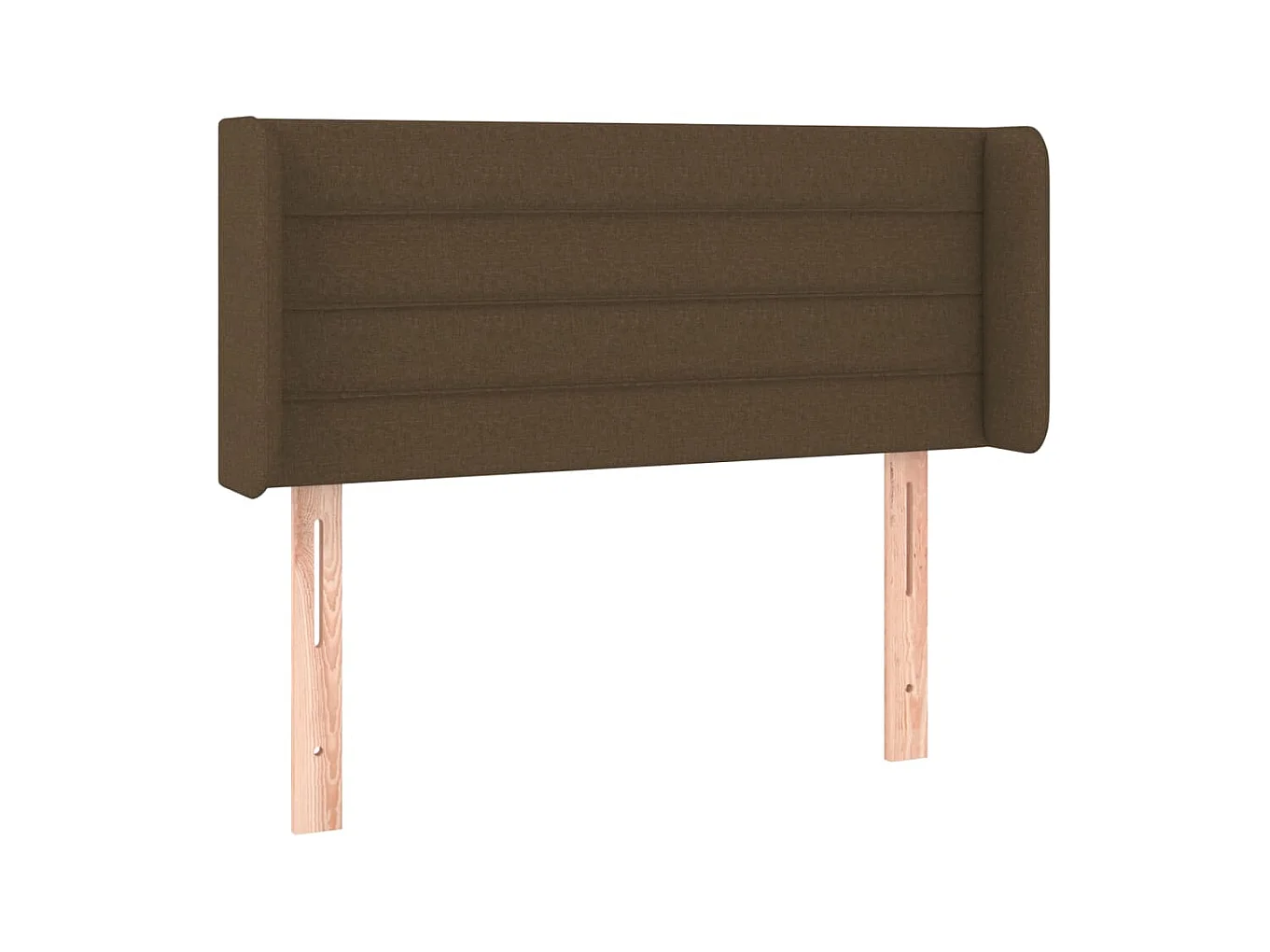 Tête de lit avec oreilles Marron Foncé 103x16x78/88 cm Tissu POI29376 BonneVie Meuble