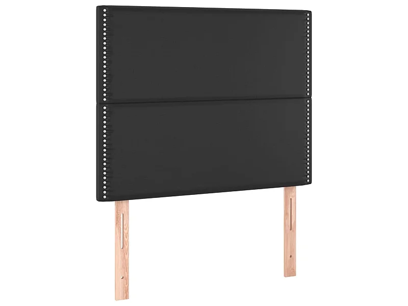 Testiere | Testate del letto 2 pz Nero 90x5x78/88 cm in Similpelle