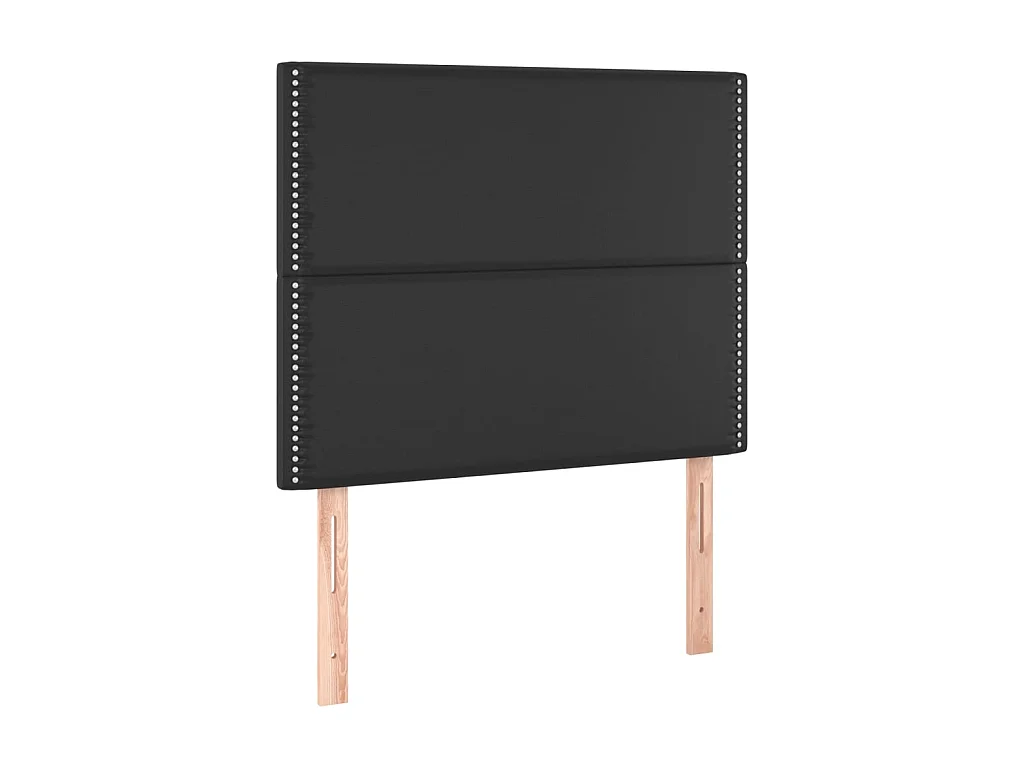 Testiere | Testate del letto 2 pz Nero 90x5x78/88 cm in Similpelle