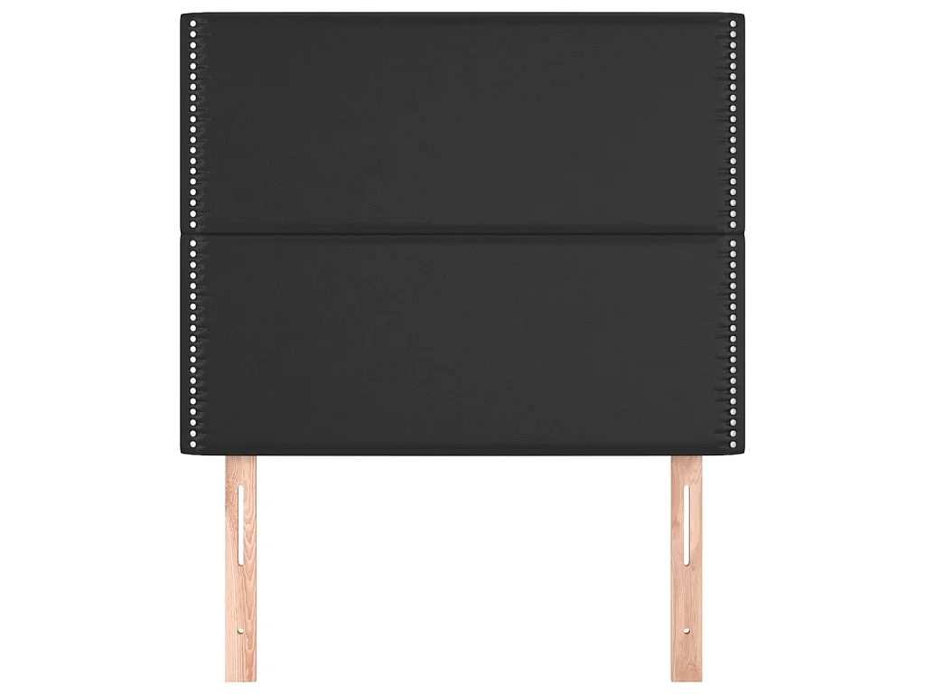 Cabeceira de cama 2 pcs couro artificial 90x5x78/88 cm preto PT505578