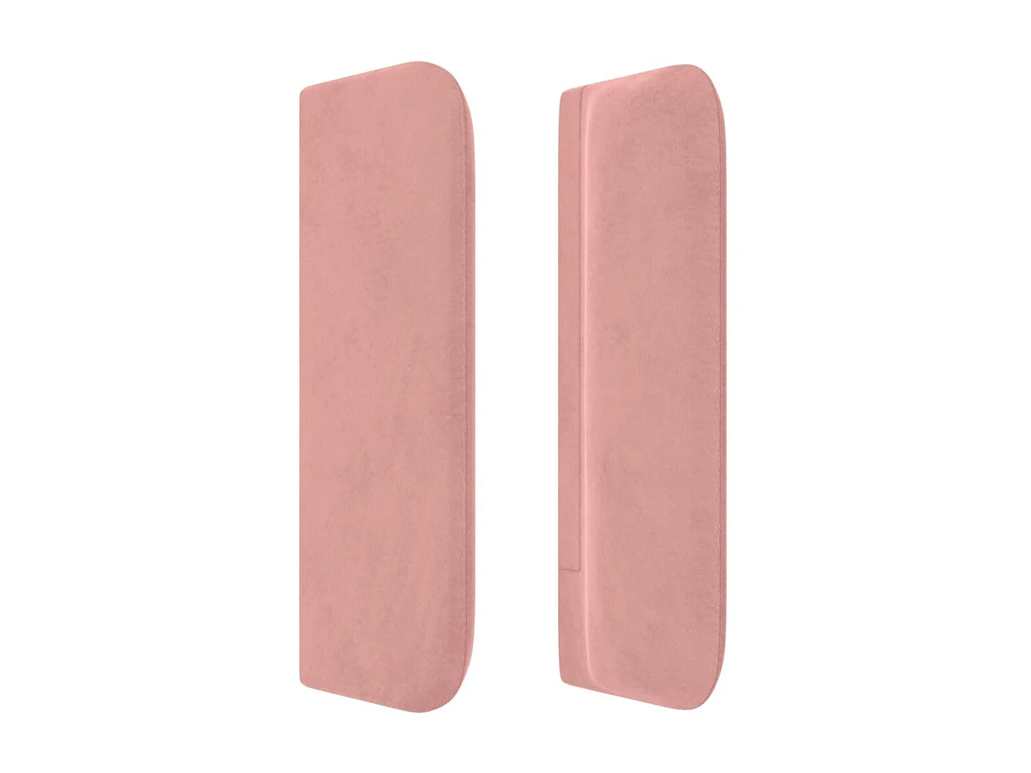 Cabeceira de cama c/ abas veludo 83x16x78/88 cm rosa PT383928