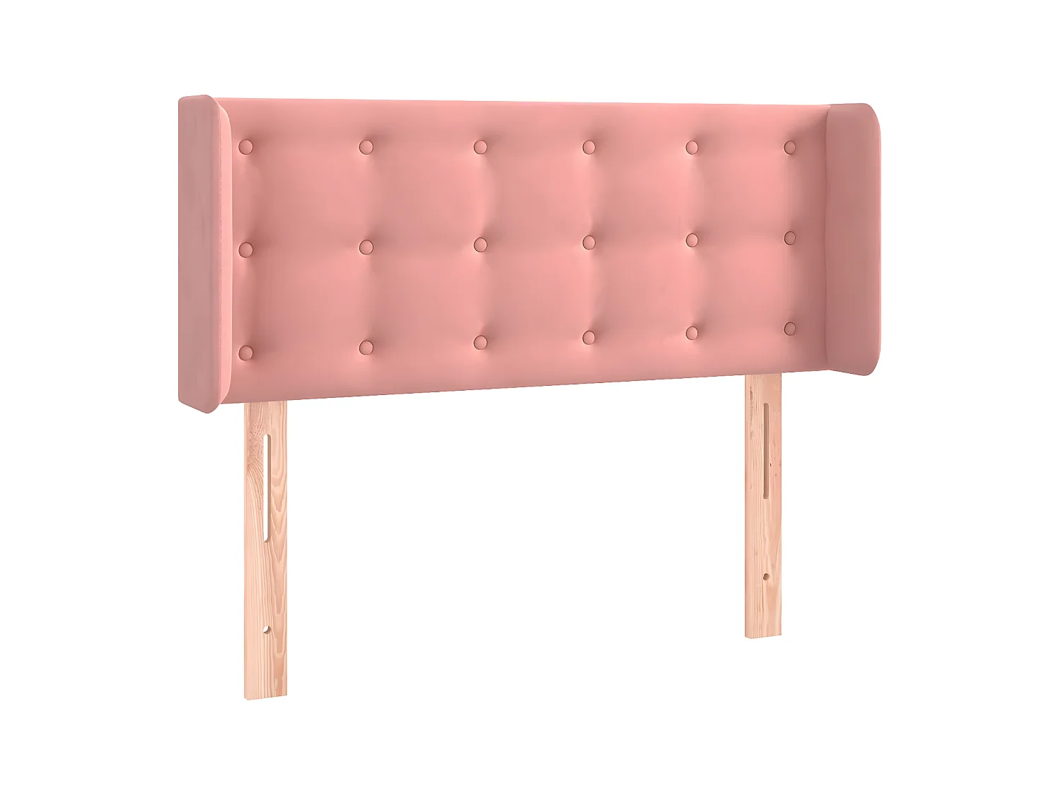 Tête de lit avec oreilles Rose 93x16x78/88 cm Velours POI31939 BonneVie Meuble