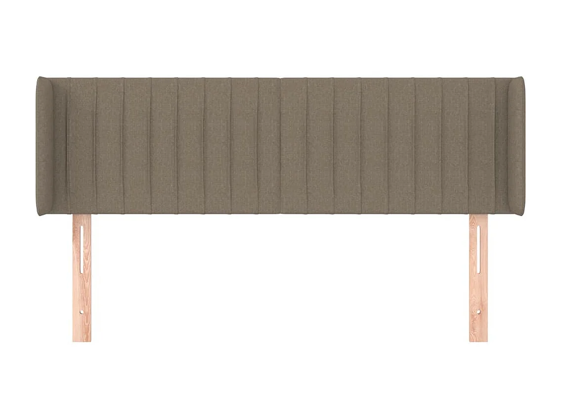 Kopfteil,Bettkopfteil mit Ohren Taupe 147x16x78/88 cm Stoff -gkd396573