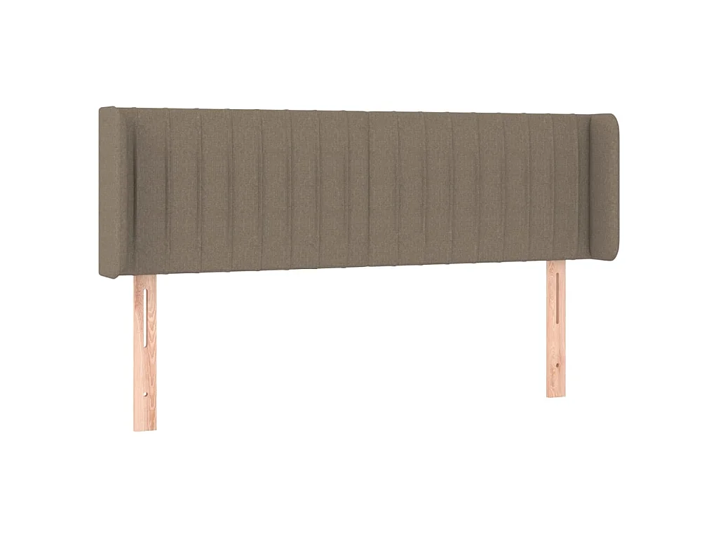 Tête de lit avec oreilles Taupe 147x16x78/88 cm Tissu POI80760 BonneVie Meuble