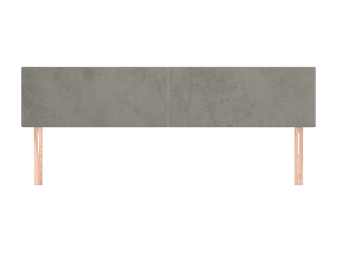 Têtes de lit 2 pcs Gris clair 80x5x78/88 cm Velours POI85372 BonneVie Meuble